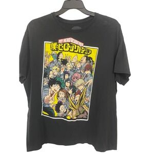 My Hero Academia Anime T Shirt‎ 2XL Black Funimation Graphic Tee